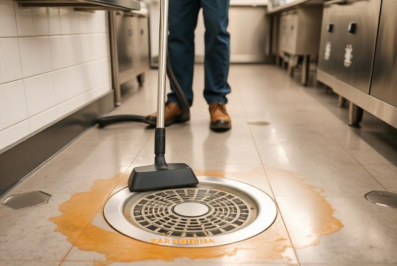 Pulizia griglie a pavimento cucina industriale